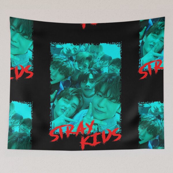 Item preview, Stray Kids Kpop Group Members Blue Korean Kpop RGB Color Design designed and sold by Piosenka Art.