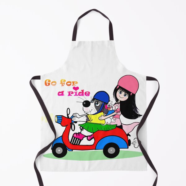 Item preview, Go for a ride - cute dogs and a lady designed and sold by Shirley cute art .