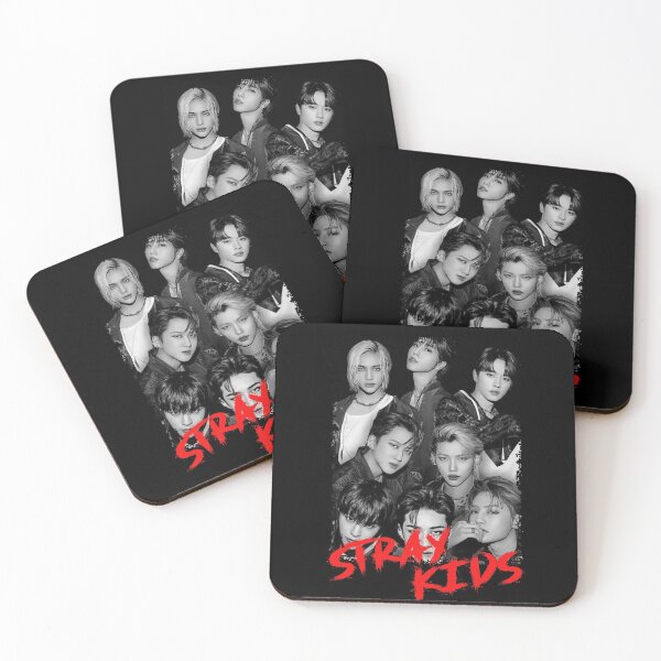 Item preview, Stray Kids Kpop Group Members black and white Korean Kpop RGB Color Design designed and sold by Piosenka Art.