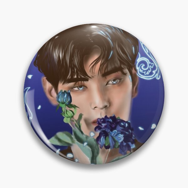 Item preview, Astro kpop Cha Eunwoo Blue rose aesthetic postcard designed and sold by Krystal Li.