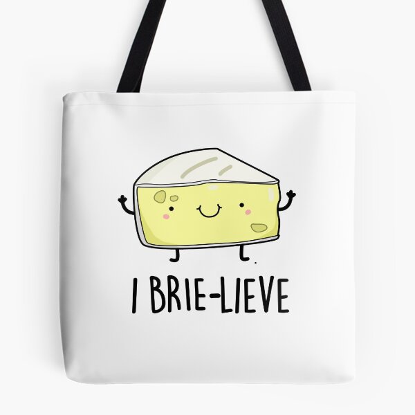 Item preview, I Brie-lieve Positive Brie Cheese Puns  designed and sold by punnybone.