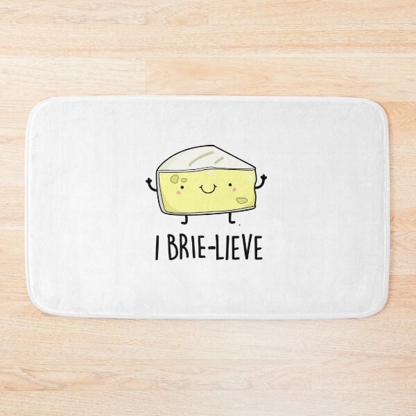 Item preview, I Brie-lieve Positive Brie Cheese Puns  designed and sold by punnybone.