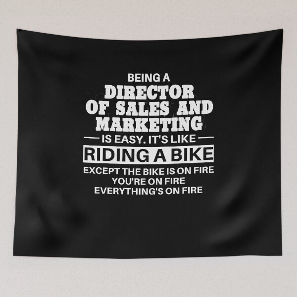 Artikelvorschau, Director Of Sales And Marketing Riding A Bike entworfen und verkauft von clickmostro.