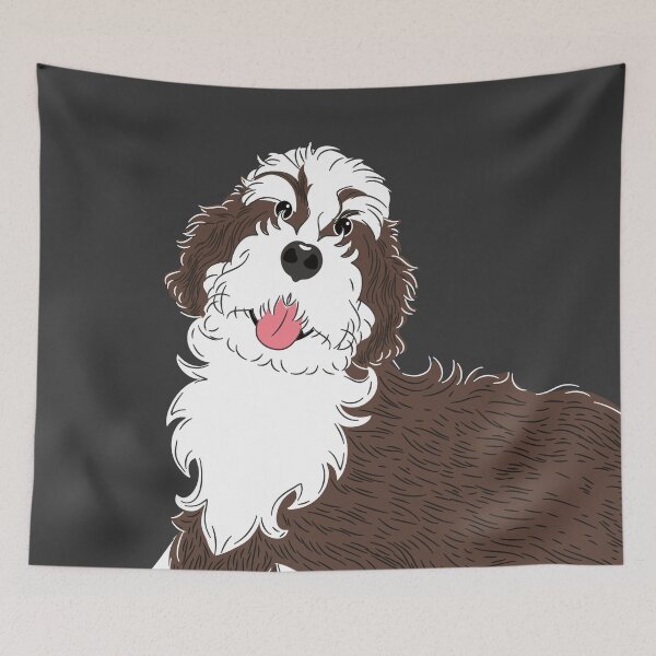 Item preview, Brindle Bernedoodle designed and sold by Lulupainting.