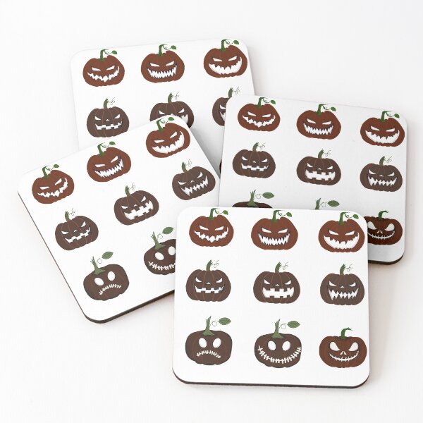 Item preview, Halloween pumpkins on white background seamless pattern designed and sold by AnyMage.