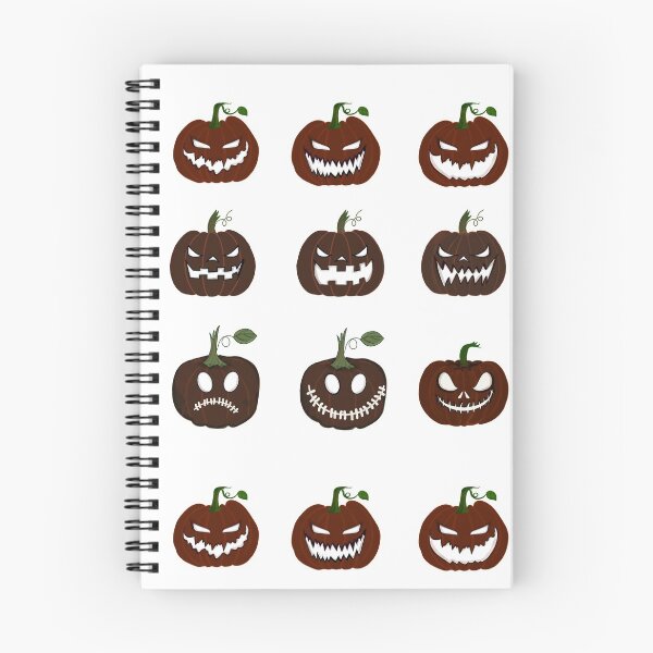 Item preview, Halloween pumpkins on white background seamless pattern designed and sold by AnyMage.
