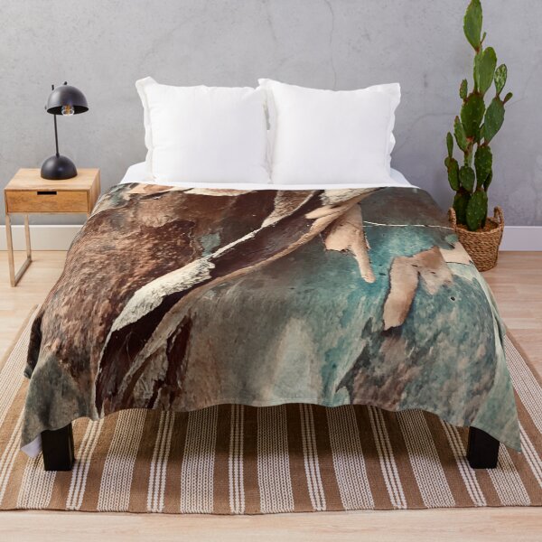 Item preview, Turquoise-Color And Rum-Hues Textured Tree Bark designed and sold by DEC02.