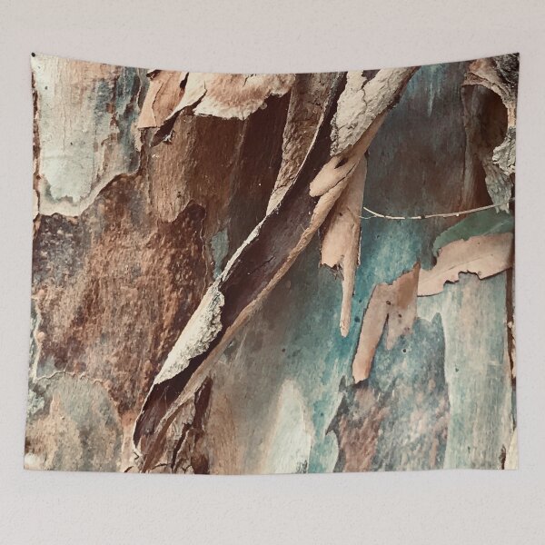 Item preview, Turquoise-Color And Rum-Hues Textured Tree Bark designed and sold by DEC02.