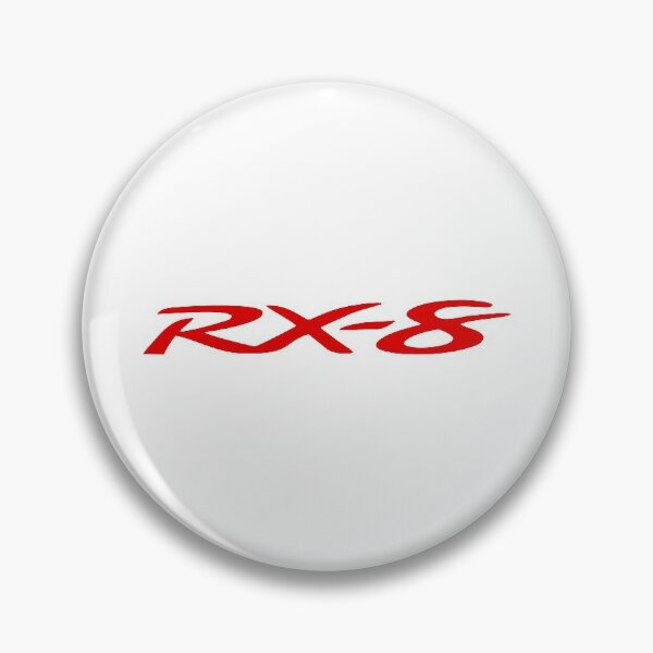 Mazda Pin RX8 Silbern-Rot Dimensions 0 7/8x0 7/8in 