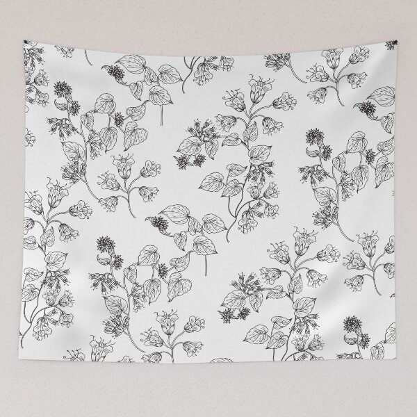 Item preview, botany monochome  pattern background,nature background designed and sold by Chawanrach.