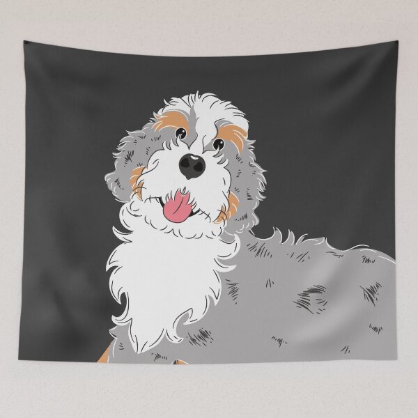 Item preview, Merle Bernedoodle designed and sold by Lulupainting.