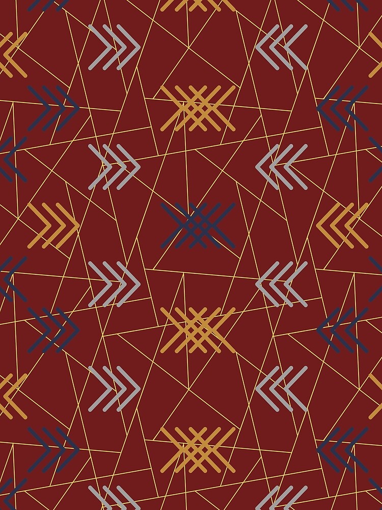 Thumbnail 3 of 3, Scarf, Intersection Geometric Pattern designed and sold by Taleahsdesigns.