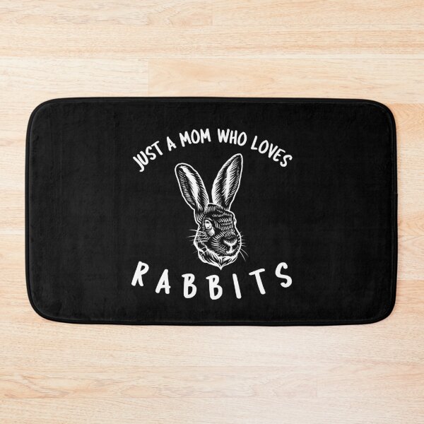 Item preview, Just A Mom Who Loves Rabbits -funny bunny design in white text designed and sold by katiekendall.