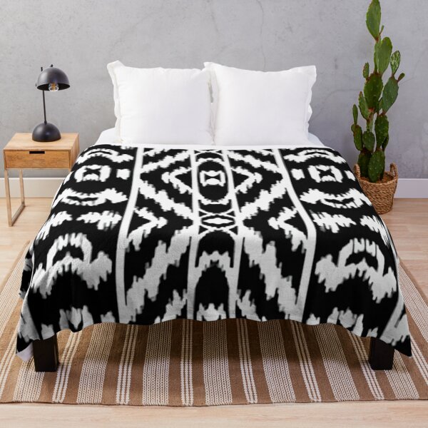 Item preview, Black & white ornament pattern, Beauty of Ikat print designed and sold by LeFabriqueOuz.