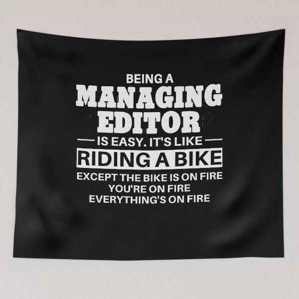 Item preview, Managing Editor Riding A Bike designed and sold by clickmostro.