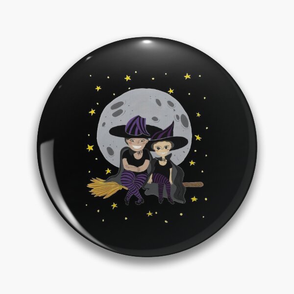 Item preview, Halloween witches sisters flying on a broom| Perfect Gift | Kissing Booth Git designed and sold by cathytori.