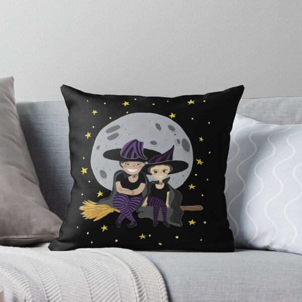 Item preview, Halloween witches sisters flying on a broom| Perfect Gift | Kissing Booth Git designed and sold by cathytori.
