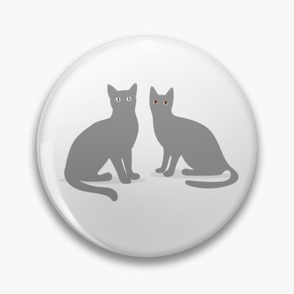 Item preview, Cute Twin Silver Elegant Cats standing and looking designed and sold by Black Maverik Estore.