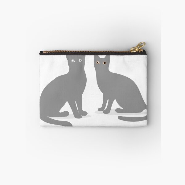 Item preview, Cute Twin Silver Elegant Cats standing and looking designed and sold by Black Maverik Estore.