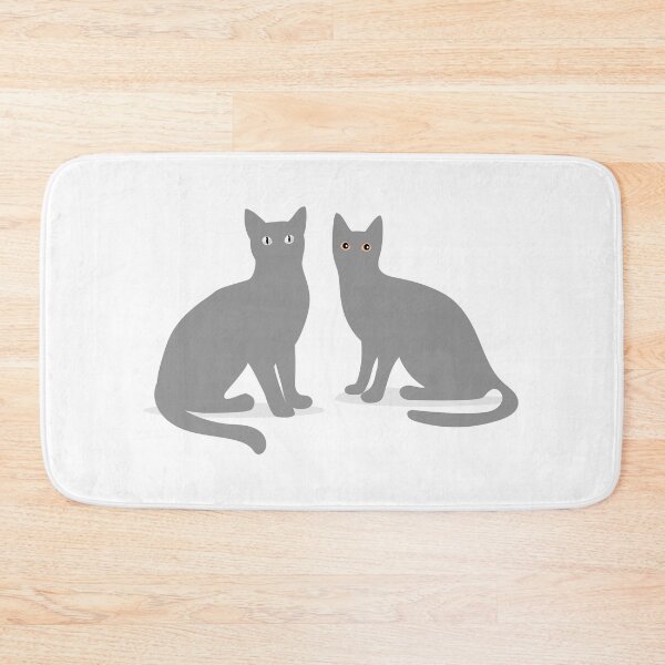 Item preview, Cute Twin Silver Elegant Cats standing and looking designed and sold by Black Maverik Estore.