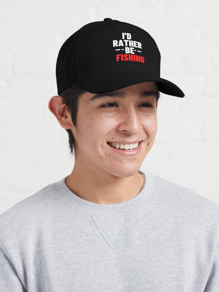 I'd Rather Be Fishing hats Cap for Sale by mksjr