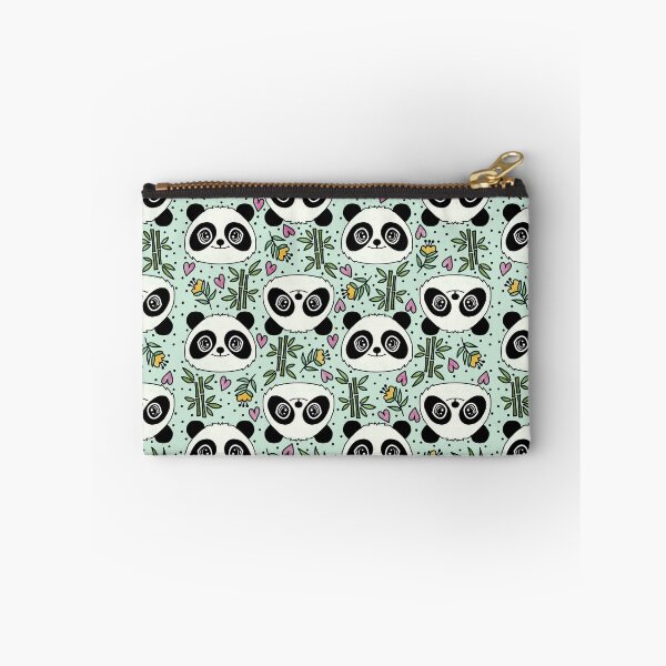 Item preview, Cute Panda Face Floral Pattern designed and sold by c-vector-studio.