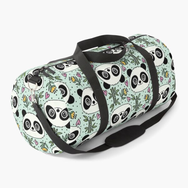 Item preview, Cute Panda Face Floral Pattern designed and sold by c-vector-studio.