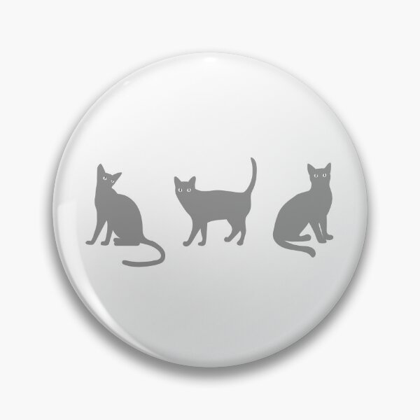 Item preview, Cute Three Silver Elegant Cats standing and looking designed and sold by Black Maverik Estore.