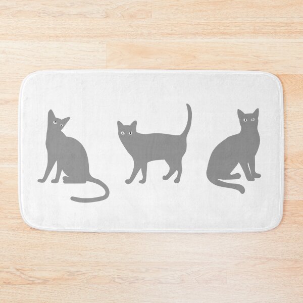 Item preview, Cute Three Silver Elegant Cats standing and looking designed and sold by Black Maverik Estore.