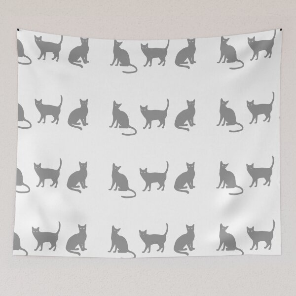 Item preview, Cute Three Silver Elegant Cats standing and looking designed and sold by Black Maverik Estore.