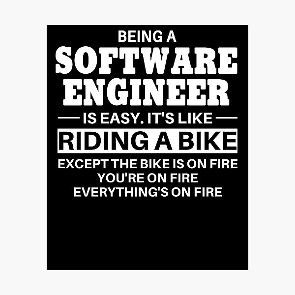 Artikel-Vorschau von Software Engineer Riding A Bike, designt und verkauft von clickmostro.