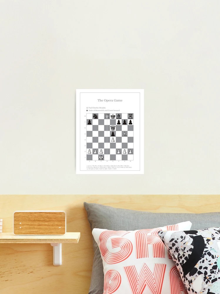 Morphy's Opera chess game Poster for Sale by MartiRubio