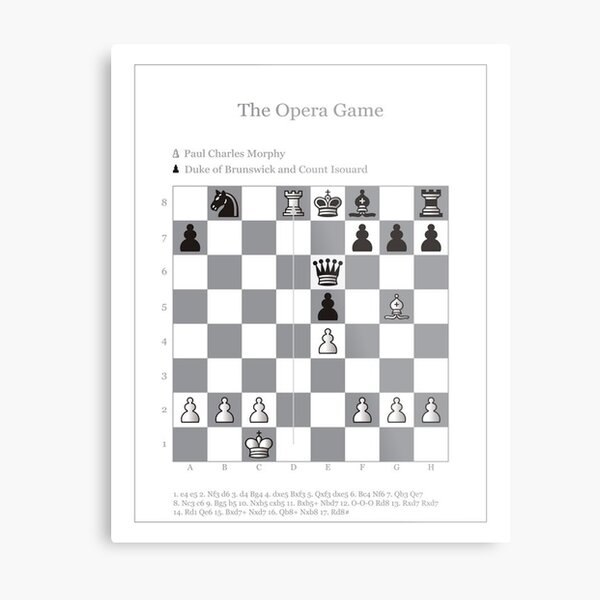 Opera Game - Paul Morphy Metal Print for Sale by GambitChess