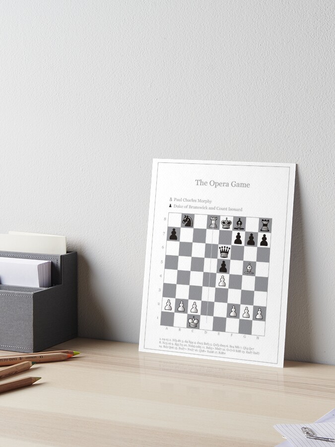 Opera Game - Paul Morphy Art Board Print for Sale by GambitChess