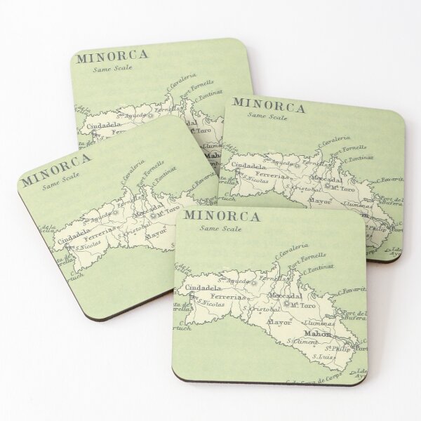 Item preview, Minorca Vintage map 1899 designed and sold by WW2nerd.