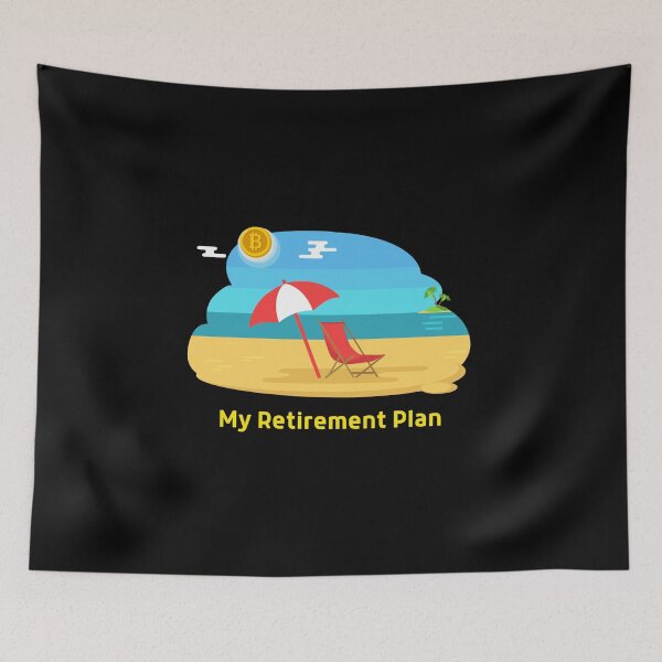 Item preview, Bitcoin My Retirement Plan Beach Life Crypto Gift designed and sold by DKA-2ndBoy.