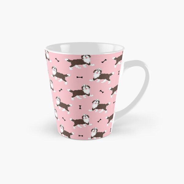 Item preview, Cute Brindle Bernedoodle - Pink Background designed and sold by Lulupainting.