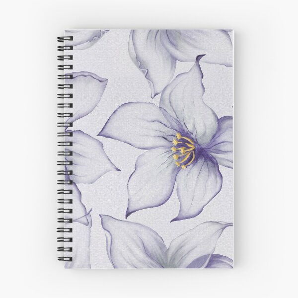 Aperçu de l'œuvre Fleurs violettes, motifs pour textiles et papier peint. Impression aquarelle. créée et vendue par Dobrix.