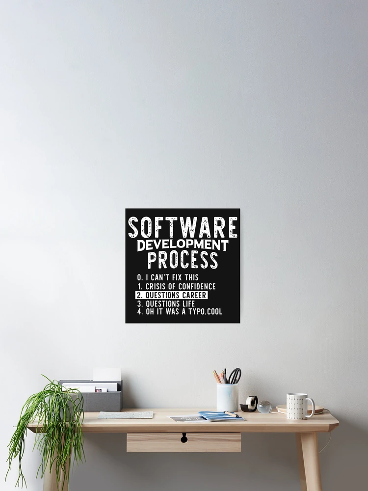 Thumbnail 2 of 3, Poster, Software Development Process - Programming Jokes designed and sold by Programming Jokes.