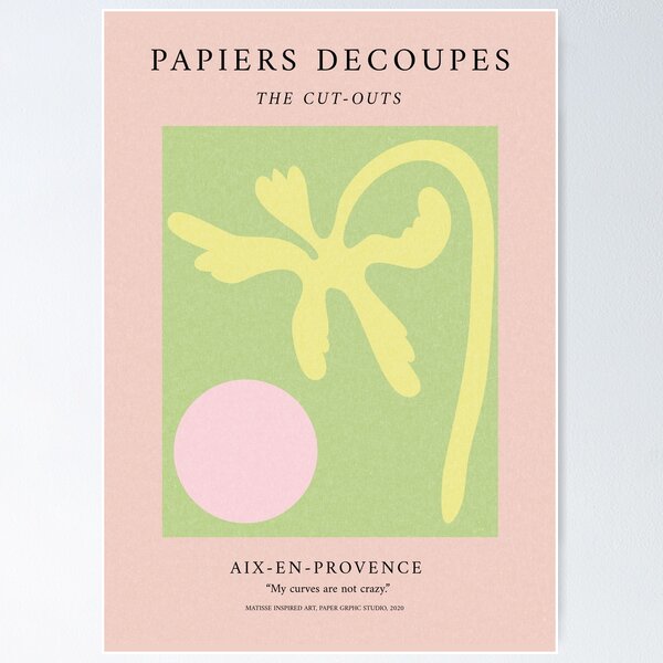 Item preview, Matisse Print, Danish Pastel Decor, Exhibition Wall Art, Flower Market, Trendy, Museum, French, Abstract, Poster, Berggruen and cie designed and sold by Papergrphc.
