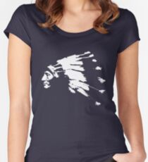 Whirling Horse Sioux Indian Chief Women's Fitted Scoop T-Shirt