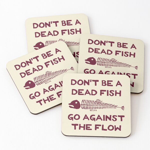 Item preview, Don't Be A Dead Fish - Go Against The Flow (v12) designed and sold by TimespunThreads.