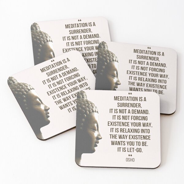 Item preview, Motivational Quote | Osho | Meditation is a surrender,  it is not a demand ... designed and sold by RetComly.
