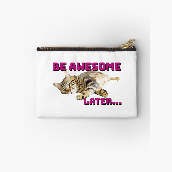 Item preview, Lazy Cat Be Awesome Later....(pink) designed and sold by LRGraphics.