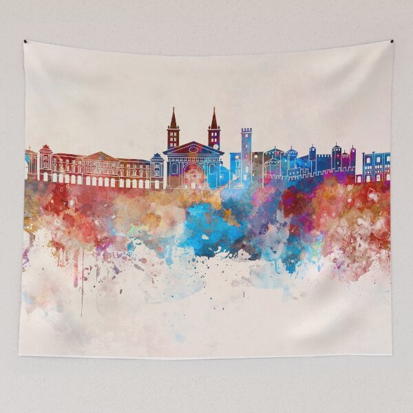 Item preview, Aosta skyline in watercolor background designed and sold by paulrommer.