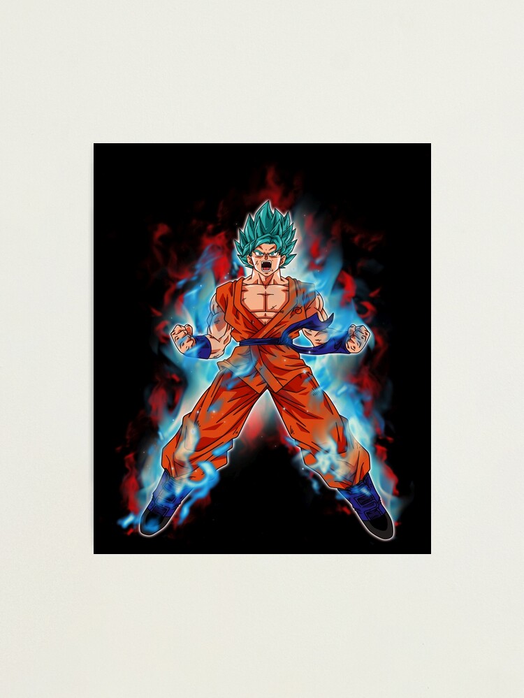 Goku Jubai Kaioken SS Blue Jigsaw Puzzle by AbdeeFactory