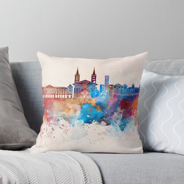 Item preview, Aosta skyline in watercolor background designed and sold by paulrommer.