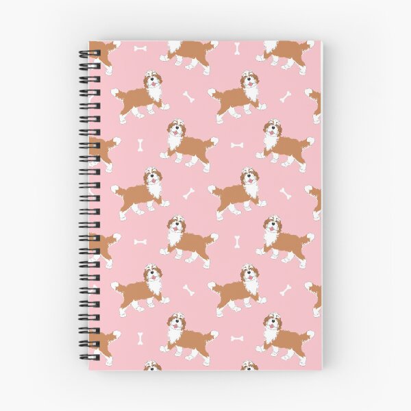 Item preview, Cute Red Sable Bernedoodle - Pink Background designed and sold by Lulupainting.