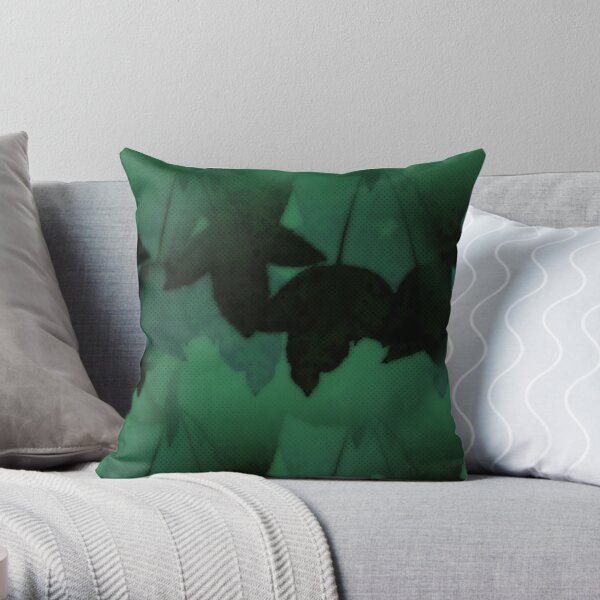 Autumn - Hues of Green Throw Pillow