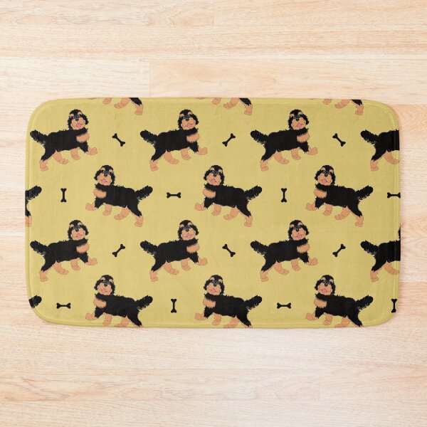 Item preview, Cute Phantom Bernedoodle - Yellow Background designed and sold by Lulupainting.